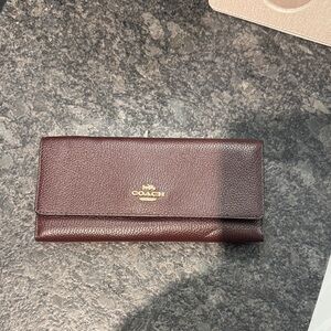 Coach Burgundy Leather Wallet